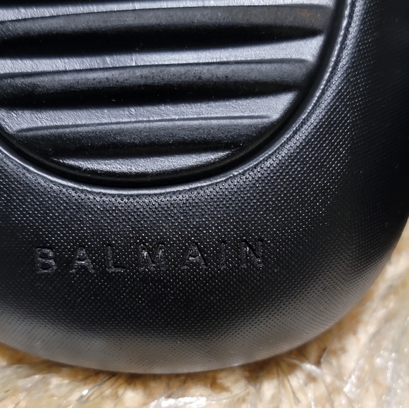 Balmain Quilted Leather Slides - Picture 7 of 9